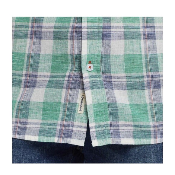 Weatherproof Vintage Men’s Washable Linen Short Sleeve Woven Shirt, Green, XXL - Picture 4 of 6